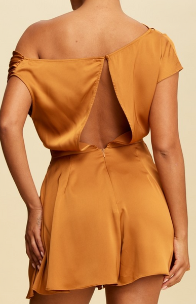 Mila Off Shoulder Belted Romper