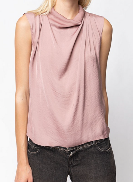 Nicole Sleeveless Pleated Top