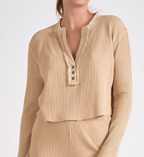 Willow Waffle Henley Top