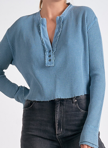 Willow Waffle Henley Top