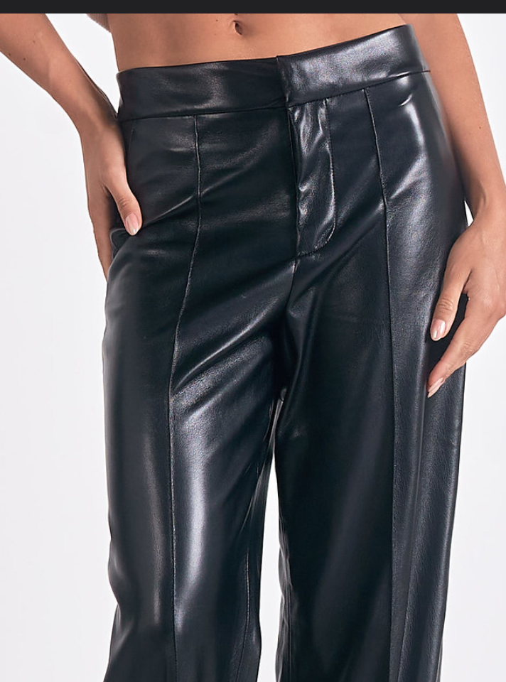 Harper High Rise Faux Leather Pants