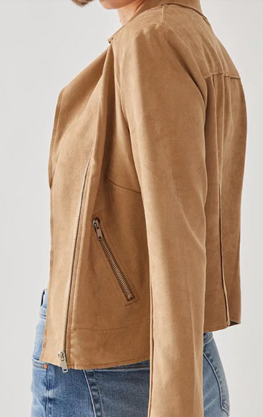 Frances Faux Suede Moto Jacket