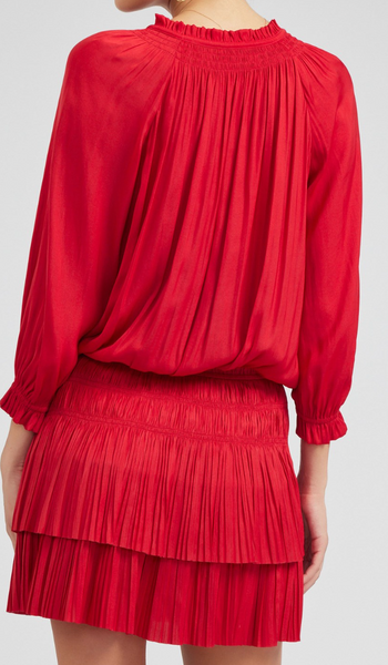 Kerri Pleated Drop Waist Dress