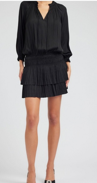 Kerri Pleated Drop Waist Dress