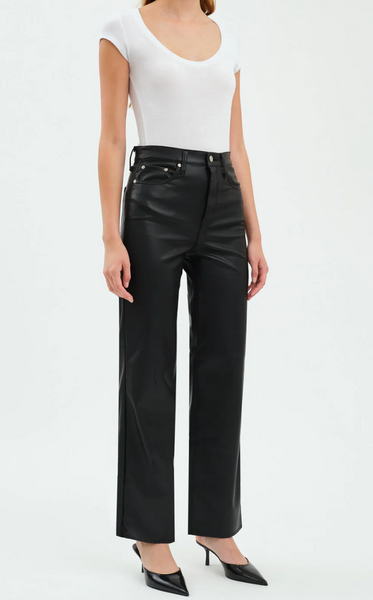 Sunday High Rise Straight Leg Faux Leather Pants