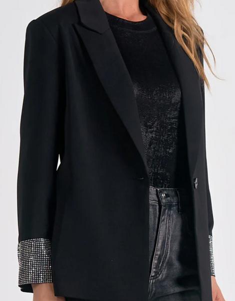 Jenna Rhinstone Sleeve Blazer