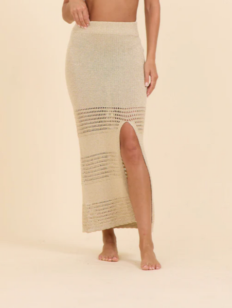 Camille Shimmer Knit Midi Skirt Set