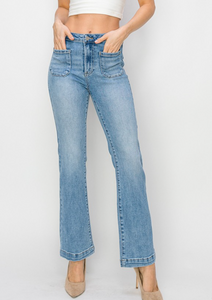 Paige Patch Pocket Straight Leg Jeans