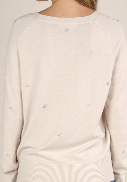 Sidney Monochromatic Star Sweater