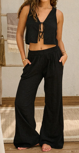 Abigail Cotton Vest/Pants Set