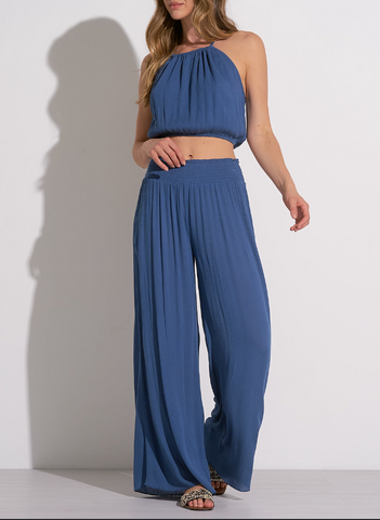 Cleo Halter Neck Top/Smock Pants Set