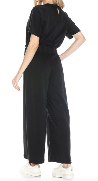 Portia Scuba Short Sleeve Jumpsuit