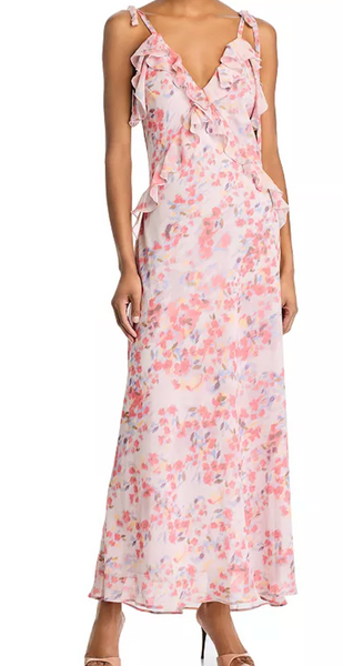 Amelia Floral Ruffle Maxi Dress