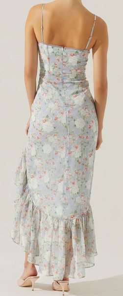 Brisbane Floral Ruffle Hem Dress