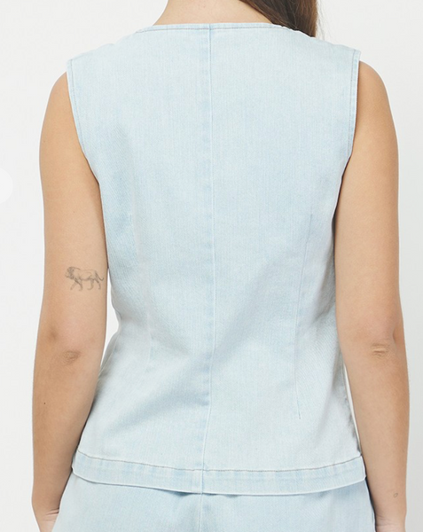 Drew Denim Vest/Shorts set