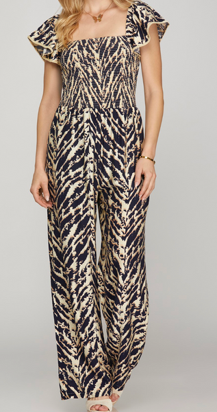 Raven Print Jumpsuit