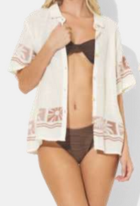 Havana Gauze Button Down Shorts Set