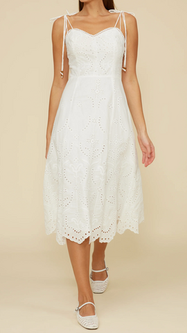 Madeline Eyelet Midi Dress