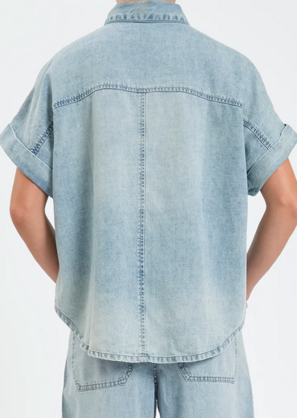 Remi Rolled Sleeve Denim Top