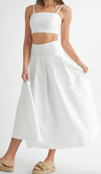 Tia Texture  Midi Skirt Set