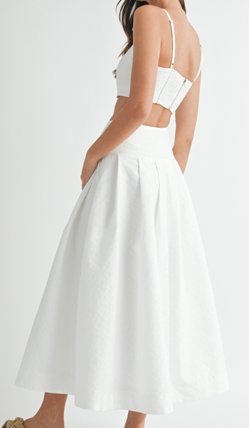 Tia Texture  Midi Skirt Set