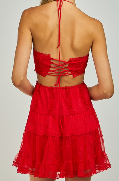 Mya Cutout Lace Dress