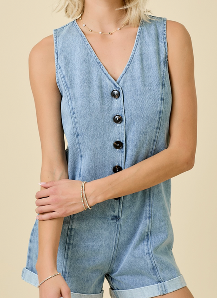 Jamie Denim Romper