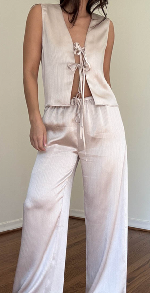 Miranda Satin Vest Pants Set