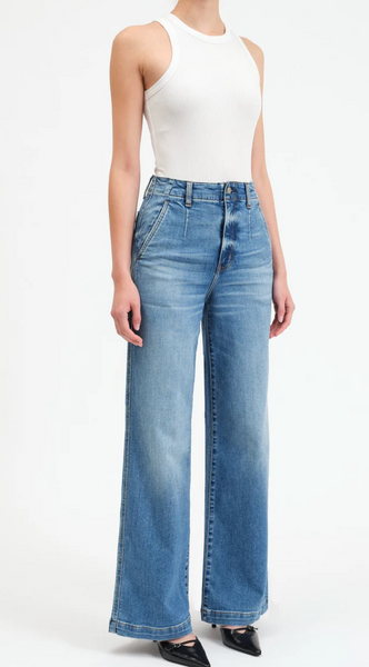Farra High Rise Denim Trousers