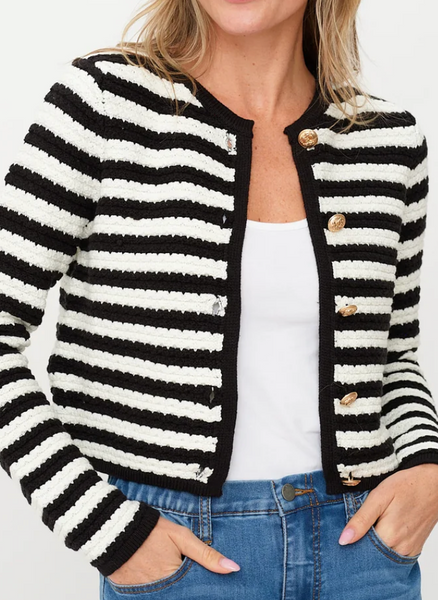 Camila Stripe Knit Cardigan