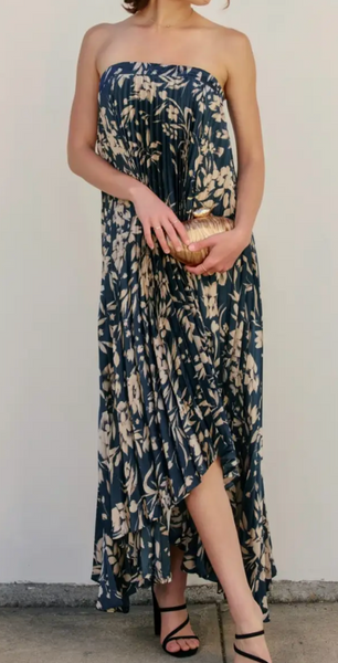 Noelle Pleated Floral Dress