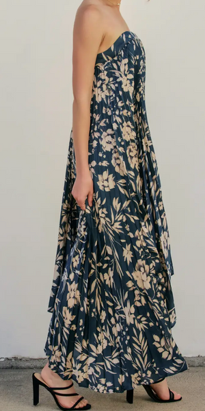 Noelle Pleated Floral Dress