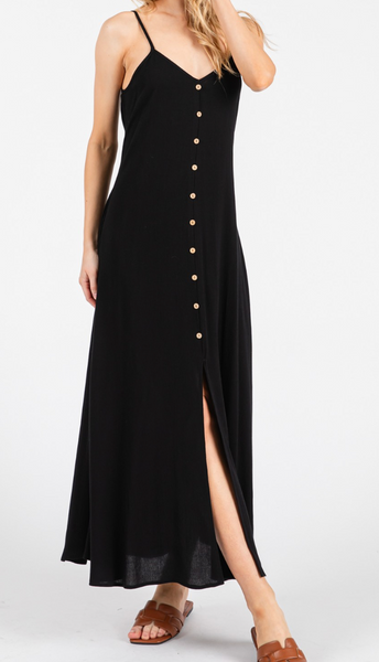Cindy Buttoned Detail Maxi Dress
