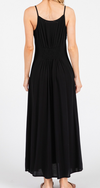 Cindy Buttoned Detail Maxi Dress