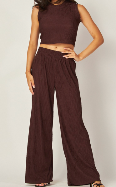 Tia Texture Top/Pants Set