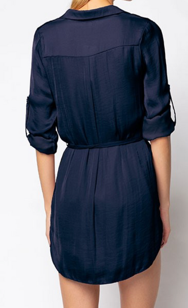Shelby Tie Waist Shirt Dress