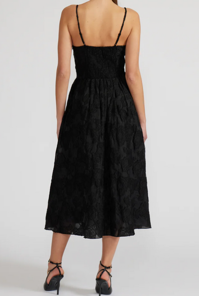 Vienna Monochromatic Floral Midi Dress