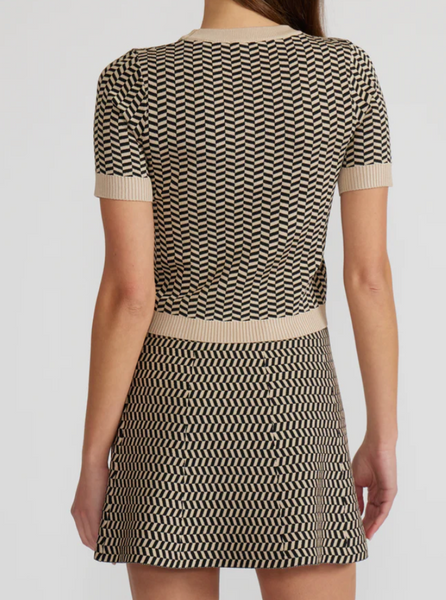Jensen Abstract Knit Skirt Set
