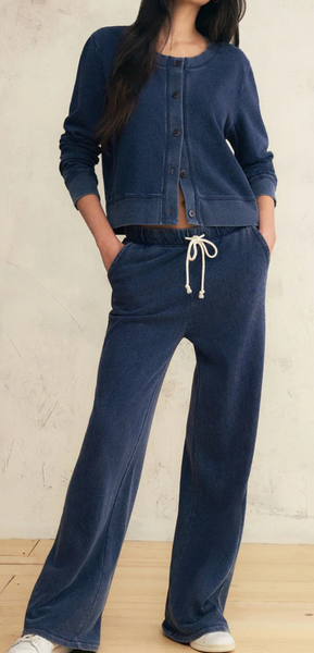 Daily Soft Denim Cardigan+Pants Set