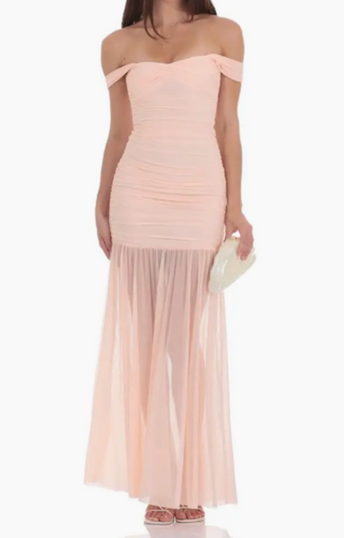 Angelica Strapless Mesh Dress