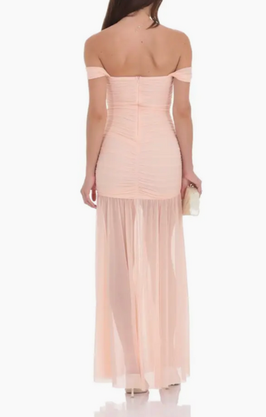 Angelica Strapless Mesh Dress