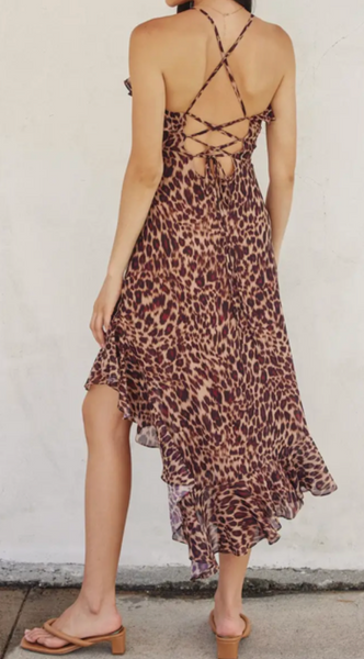 Raven Ruffle Leopard Print