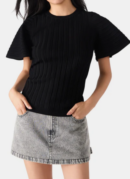 Alex Flutter Sleeve Knit Top