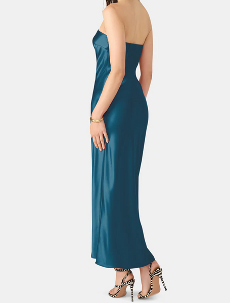 Yasmine Satin  Midi Dress