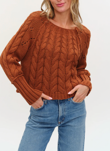 Sage Cable Knit Sweater