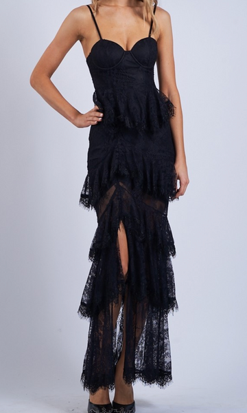 Josie  Tiered Lace Maxi Dress