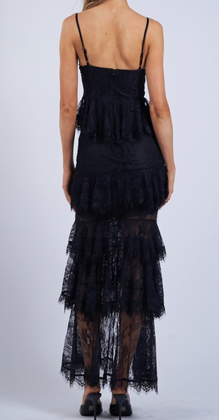 Josie  Tiered Lace Maxi Dress