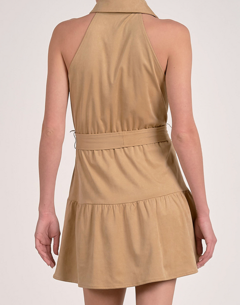 Taylor Suede Tie Waist Dress