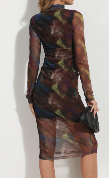 Tessa Mesh Midi Dress