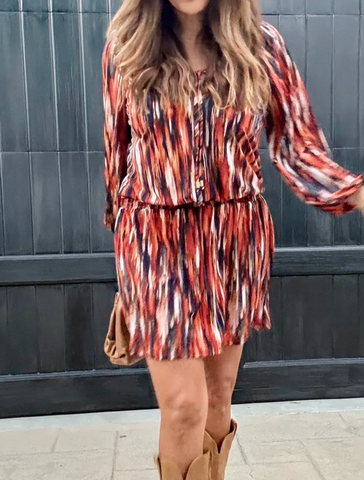 Giselle Drop Waist Print Dress